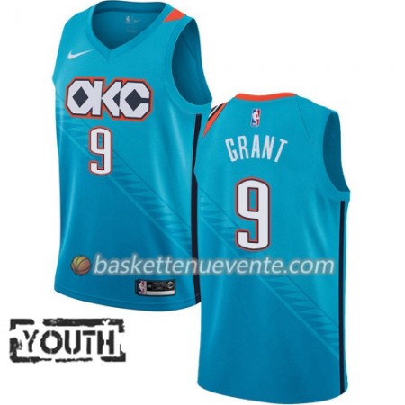 Maillot Basket Oklahoma City Thunder Jerami Grant 9 2018-19 Nike City Edition Bleu Swingman - Enfant